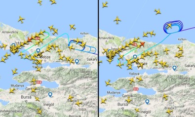 İstanbul'da Hava Trafiğine Yağmur Engeli