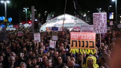 Netanyahu'ya Yolsuzluk Protestosu