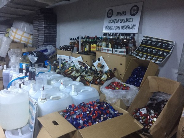 Başkent'te yılbaşı öncesi sahte içki operasyonu