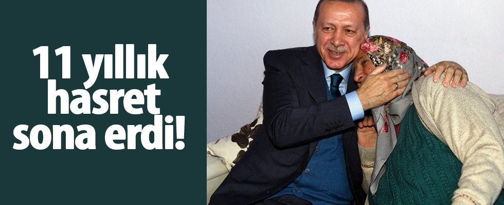 Cumhurbaşkanı Erdoğan Nevmiye teyzeye misafir oldu