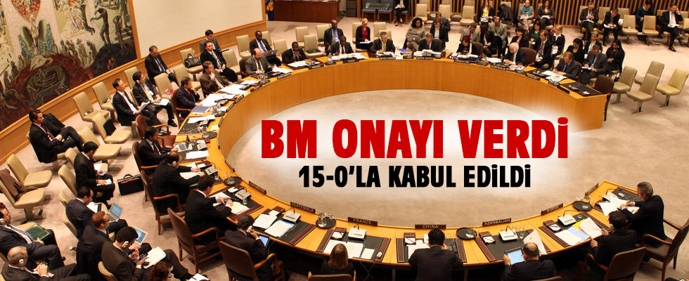 BM onayı verdi: 15-0 oyla kabul edildi