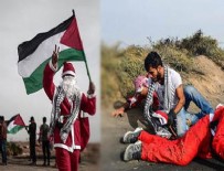 İsrail askerleri Noel Baba'yı vurdu