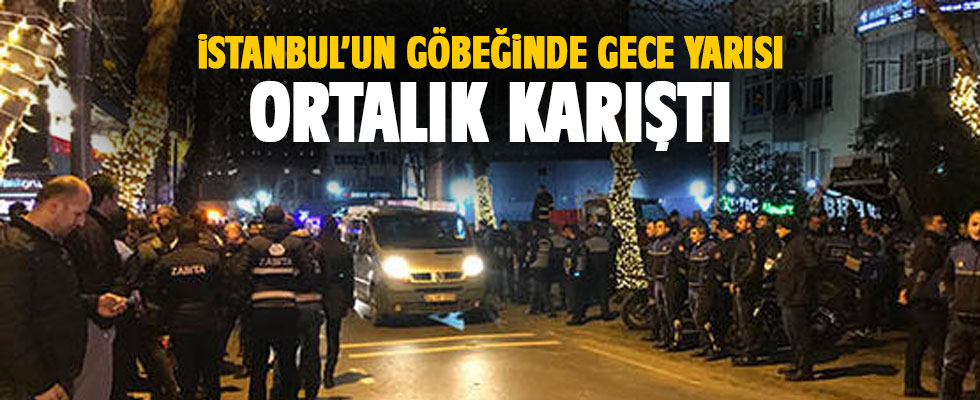 İstanbul'un göbeğinde gece yarısı gergin anlar