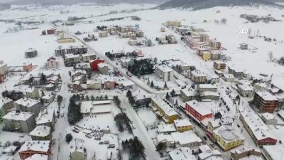 Karabük'te Kar Manzarası Drone İle Görüntülendi