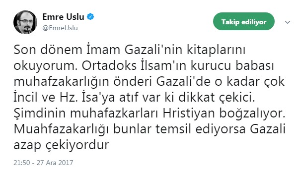 Emre Uslu 'Hristiyanlar cennete gidecek' diyor