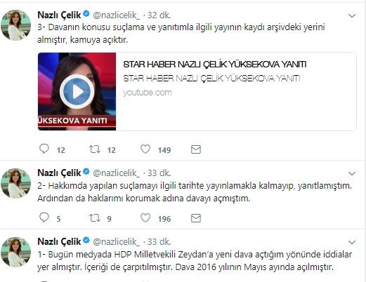 Nazlı Çelik'ten Abdullah Zeydan açıklaması