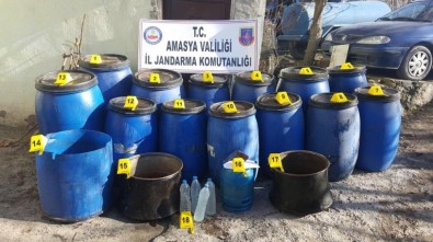 Amasya'da 3 Bin 291 Litre Kaçak İçki Ele Geçirildi