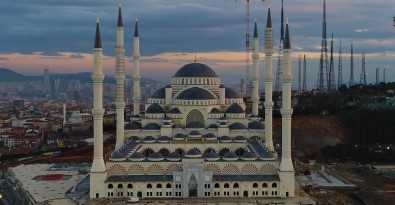Yüzde 90'I Bitti Açıklaması Çamlıca Camii Havadan Görüntülendi