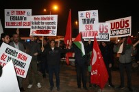 AMERIKAN KONSOLOSLUĞU - Adana'da Anadolu Gençlik Derneği Trump'ı Protesto Etti