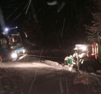 Otobüs Köy Yolunda Mahsur Kaldı