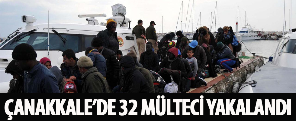 Çanakkale'de 32 mülteci yakalandı