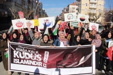 Karaman'da 'Kudüs' İçin Protesto Yürüyüşü Düzenlendi