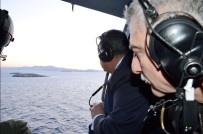 KARDAK - Yunan Bakan Kardak'a Havadan Çelenk Atttı