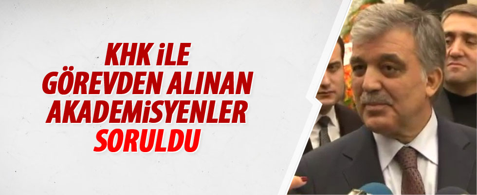 Abdullah Gül'den KHK yorumu