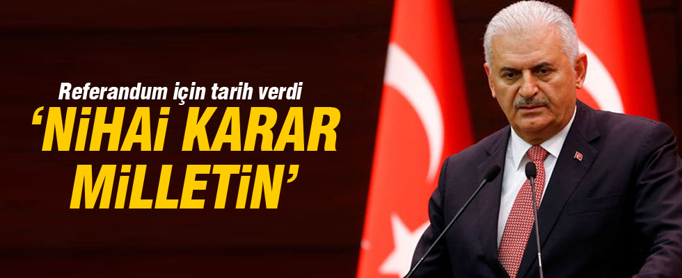 Başbakan Yıldırım'dan referandum açıklaması