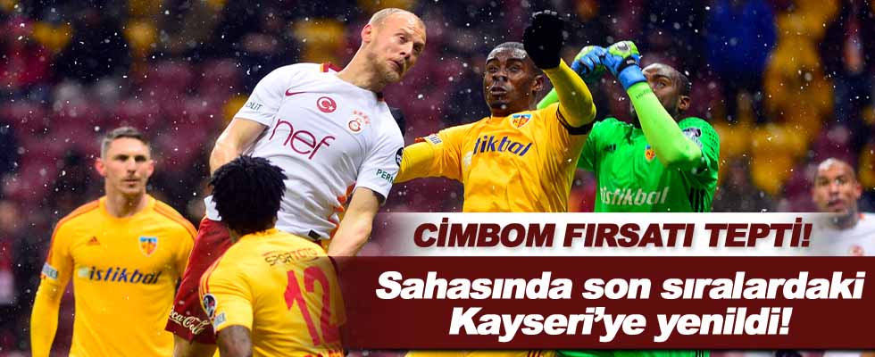 Galatasaray: 1 Kayserispor: 2 (Maç Sonucu)