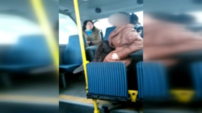 Başörtülü genç kıza minibüste çirkin saldırı