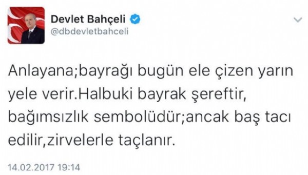 Bahçeli'den imalı gönderme