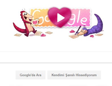 Google'dan Sevgililer Günü'nü unutmadı