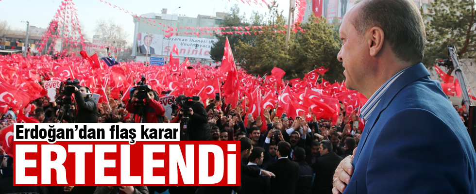 Erdoğan'dan flaş karar