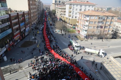 Dev Türk Bayrağı İle Cumhurbaşkanı Erdoğan'a 'Evet' Desteği