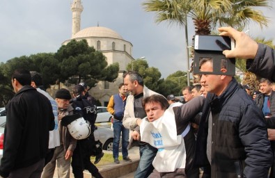 Aydın'da Eğitim-Sen Eylemine Polis Gözaltıya Devam Ediyor