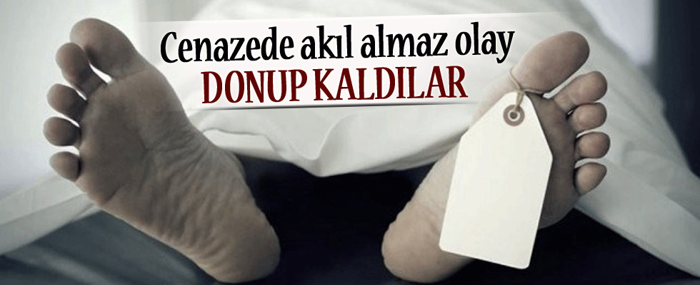 Cenazede akılalmaz olay! Donup kaldılar