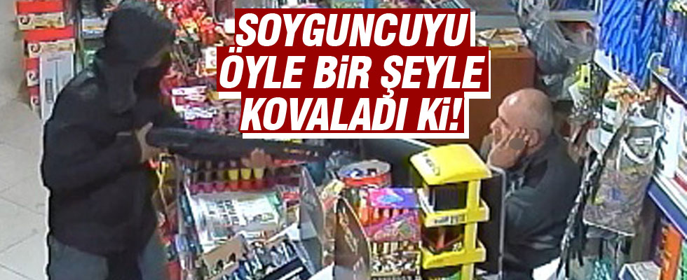 Soyguncuyu böyle kovaladı