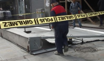 Şişli'de Bir Kişinin Üzerine Kepenk Devrildi