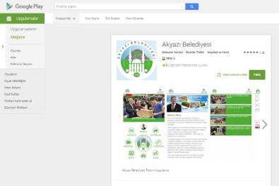 Akyazı Belediyesi Mobil Uygulaması Hizmete Girdi