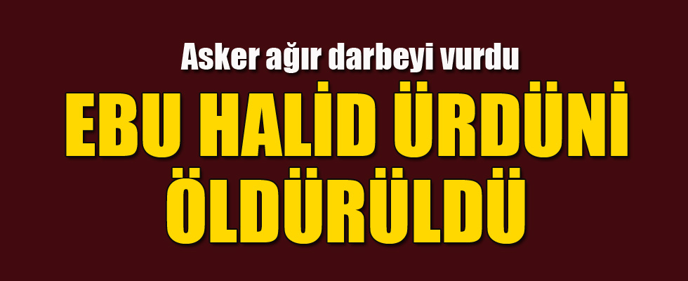 TSK açıkladı: Ebu Halid Ürdüni öldürüldü
