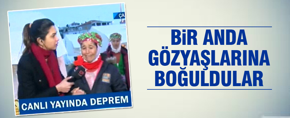 Canlı yayında deprem