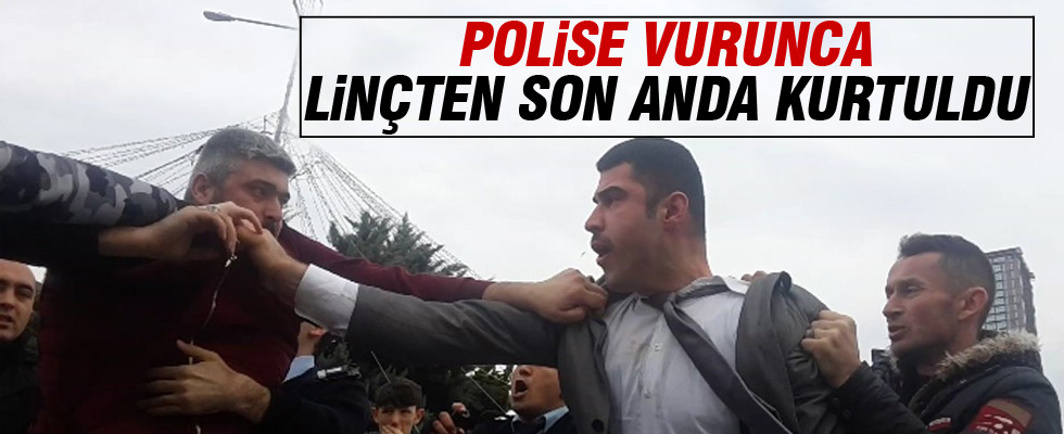Vatandaş polise vuran zanlıyı linç etmeye çalıştı