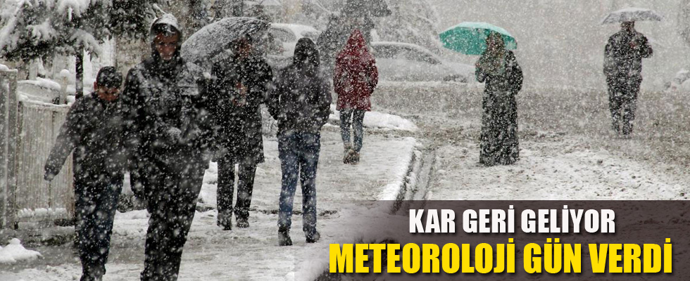 Meteoroloji kar için gün verdi