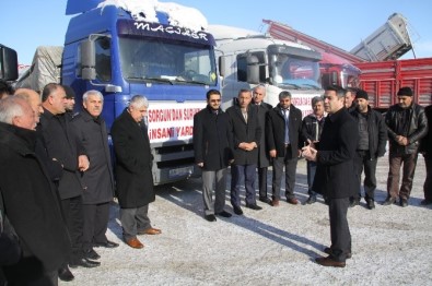 Sorgun'dan Suriye'ye Yardım Tırları Yola Çıktı