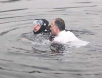 İSMAIL YıLDıRıM - Denize atlayan Belediye Başkanı fenalaşan dalgıcı kurtardı