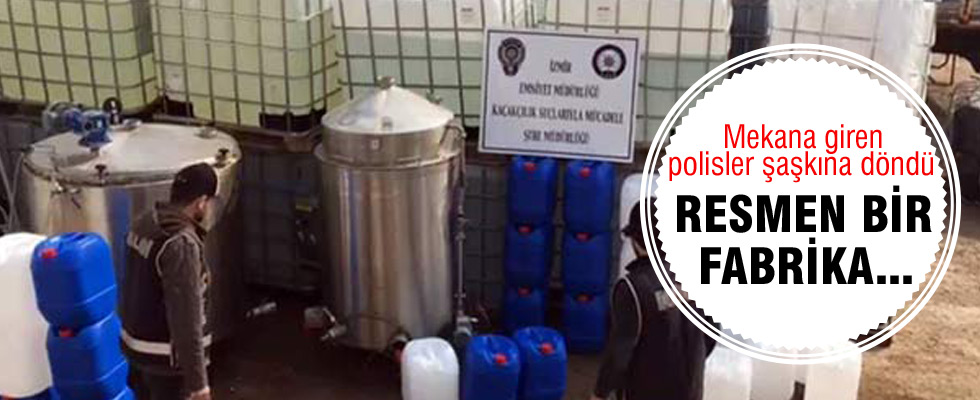Sahte içki için 'fabrika' kurmuşlar