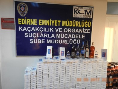 Edirne'de Kaçak Sigara Ve İçki Operasyonu
