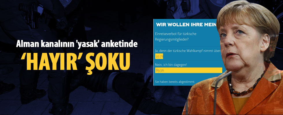 Alman kanalının 'yasak' anketinde 'Hayır' şoku!