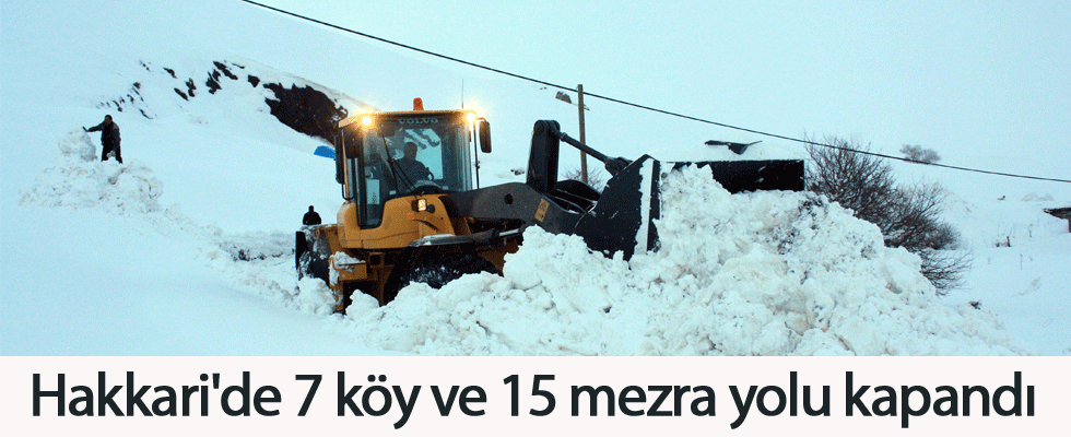 Hakkari'de 7 köy ve 15 mezra yolu kapandı