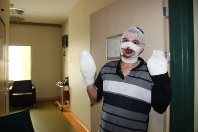 Sobaya benzin döktü yandı