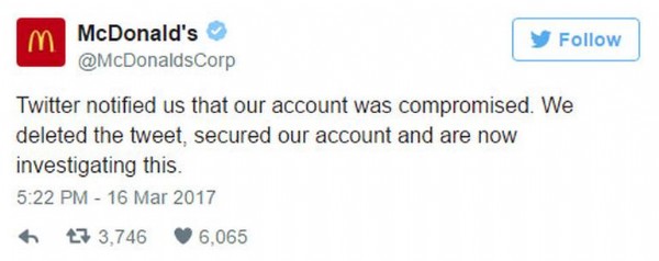 McDonalds'ın ABD'yi karıştıran tweeti!