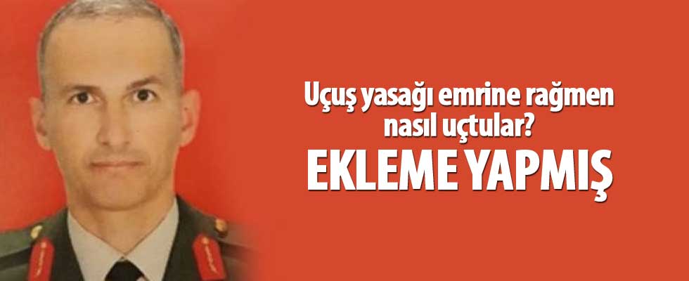 'Ekleme' izinle uçtu