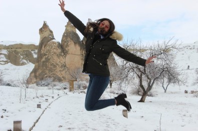 Kapadokya'da Mart Ayında Kış Güzelliği Yaşanıyor