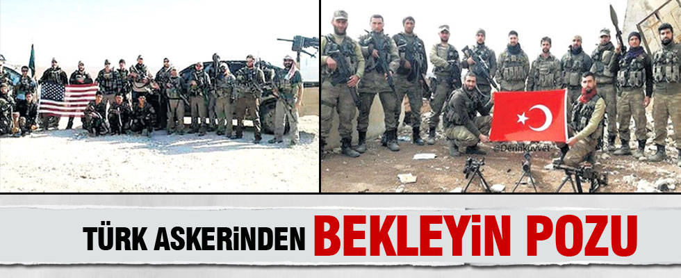 Türk askerinden fotoğraflı gönderme