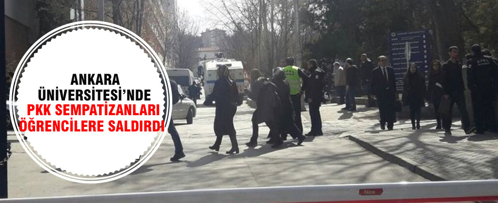 'Öcalan'a İdam' pankartı asan öğrencilere saldırı