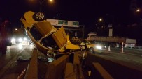 Ticari Taksi İçindeki Yolcularla Takla Attı Açıklaması 1 Ölü, 2 Yaralı