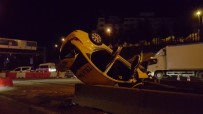 E-5 KARAYOLU - Ticari Taksi Takla Attı Açıklaması 1 Ölü, 2 Yaralı