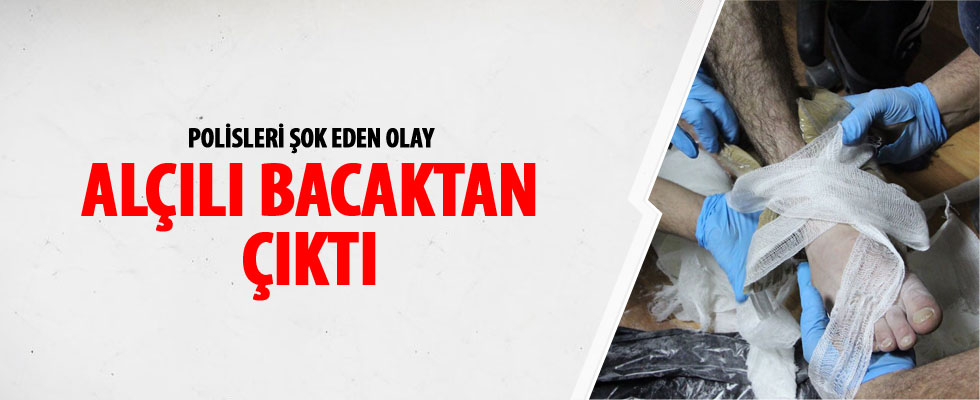 Ayağındaki alçıda esrar bulundu