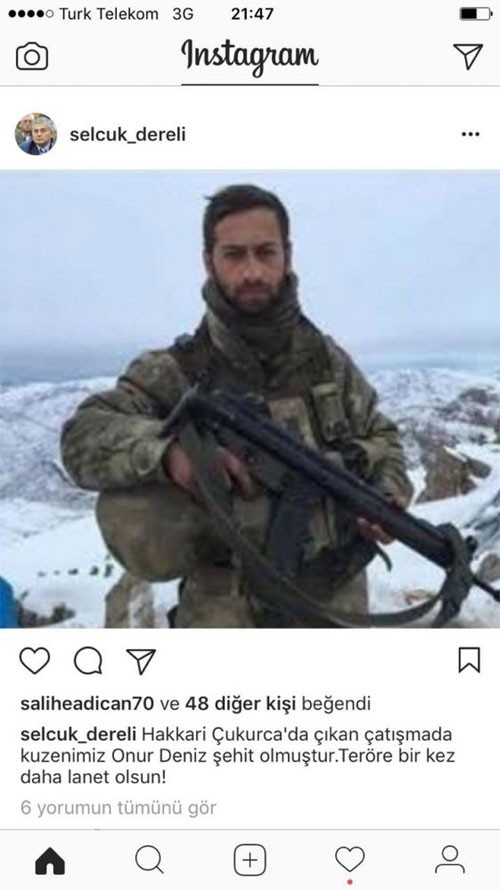 Ünlü hakemin kuzeni Hakkari'de şehit oldu